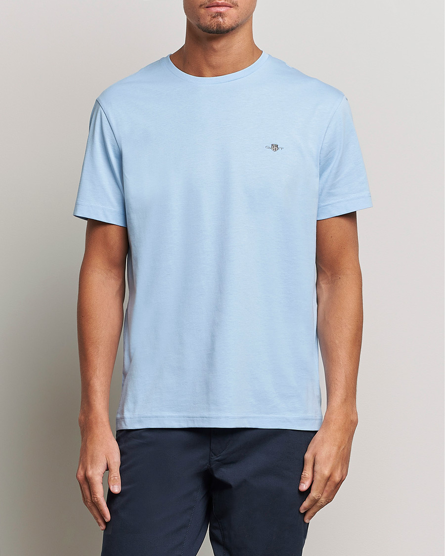Men | Short Sleeve T-shirts | GANT | The Original Solid T-Shirt Capri Blue