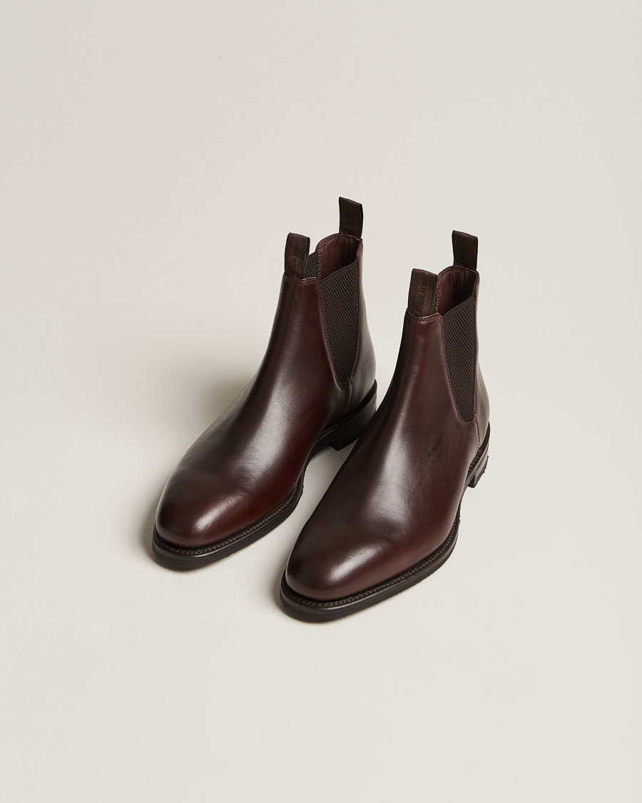 Men | Boots | Loake 1880 | Emsworth Chelsea Boot Dark Brown Leather