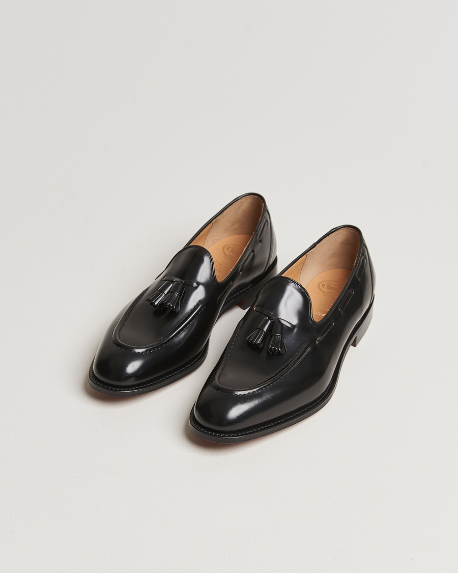 Men | Handmade shoes | Church's | Kingsley Tassel Loafer Black Polishbinder