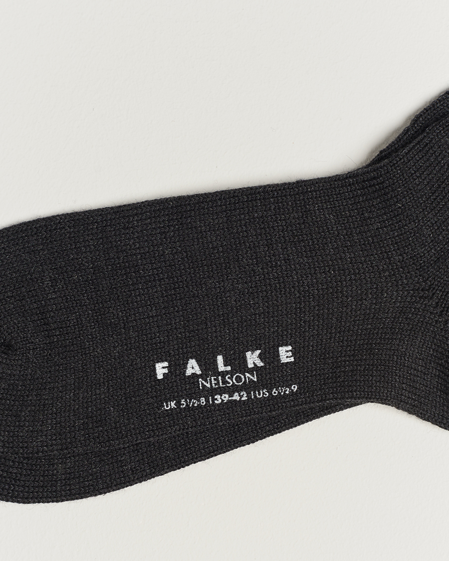 Men |  | Falke | Nelson Wool Boot Sock Anthracite Melange