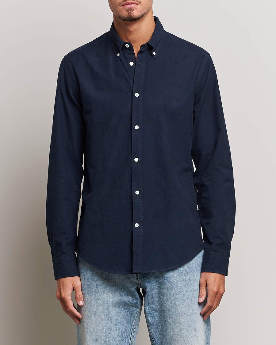 Men | Clothing | NN07 | Arne Button Down Oxford Shirt Navy Blue