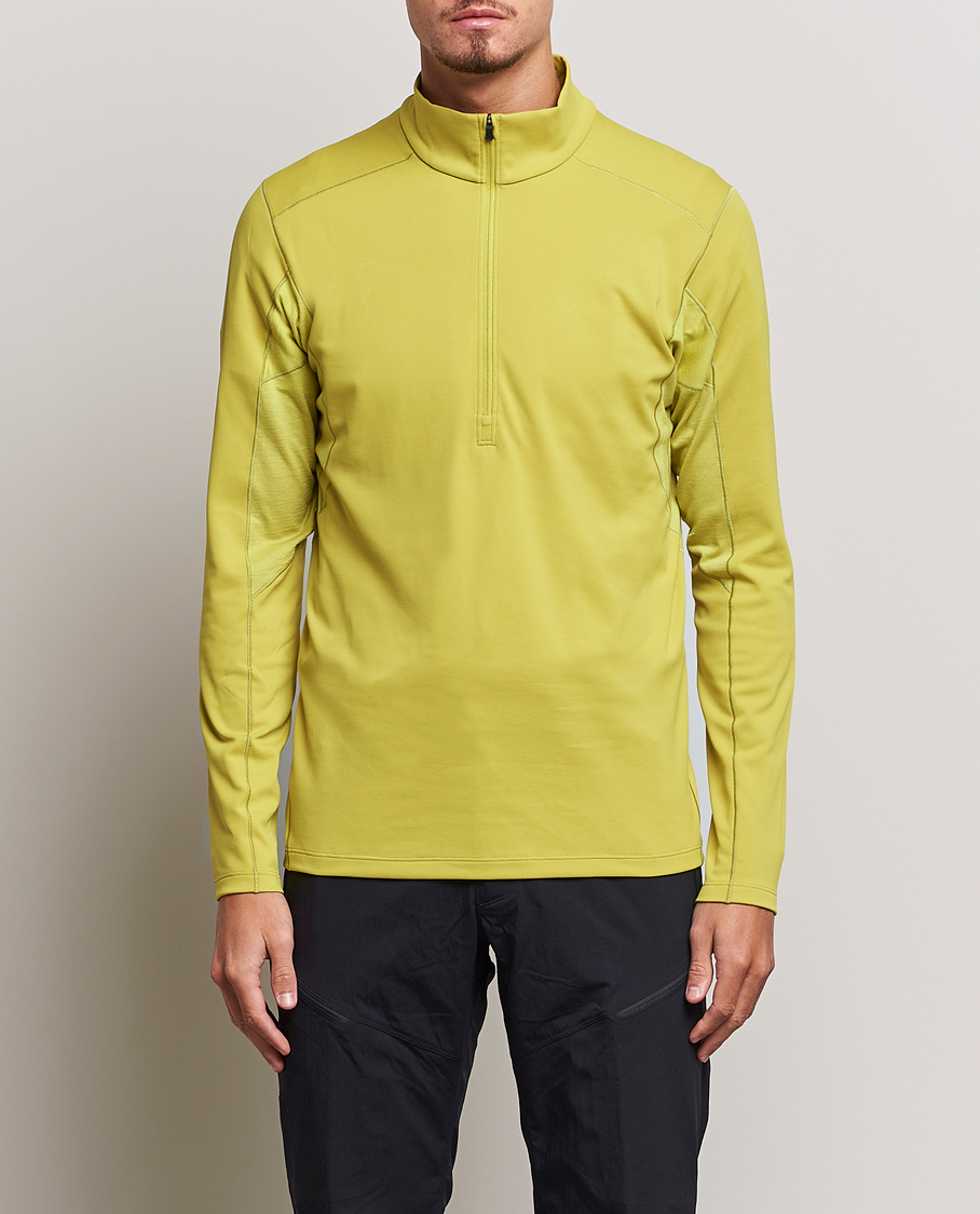 Men | Clothing | Arc\'teryx | Rho Hybrid Half-Zip Lampyre Yellow