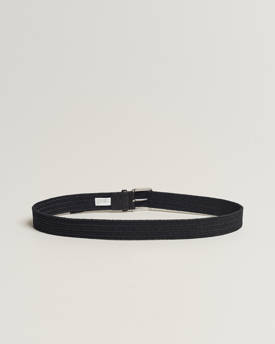 Men | Belts | Polo Ralph Lauren | Braided Cotton Elastic Belt Polo Black
