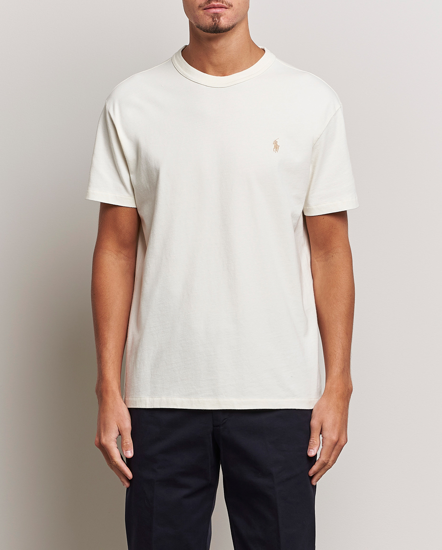 Herr | T-Shirts | Polo Ralph Lauren | Loopback Crew Neck T-Shirt Clubhouse Cream