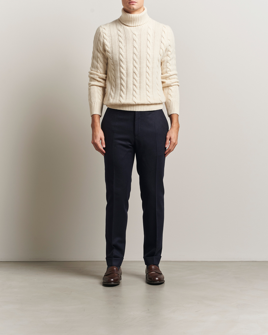 Men | Sweaters & Knitwear | Polo Ralph Lauren | Wool/Cashmere Cable Rollneck Andover Cream