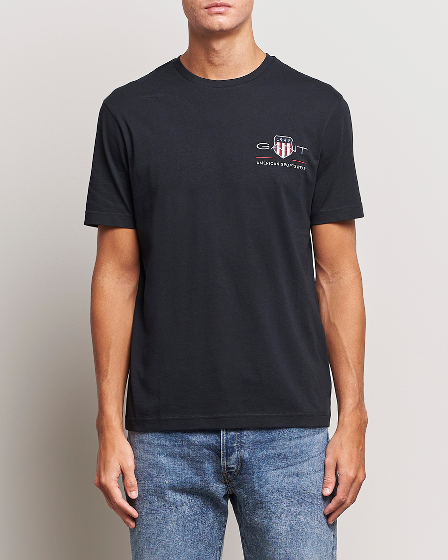 Herr | T-Shirts | GANT | Archive Shield Small Logo T-Shirt Black