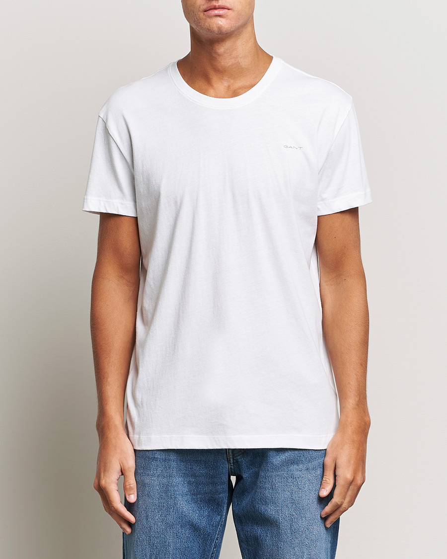 Herr | T-Shirts | GANT | 2-Pack Crew Neck T-Shirt White
