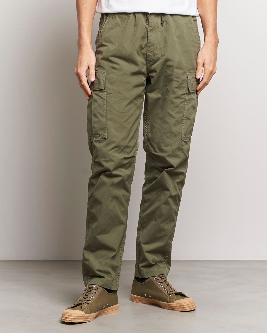 Men | Cargo Trousers | orSlow | Easy Cargo Pants Army Green
