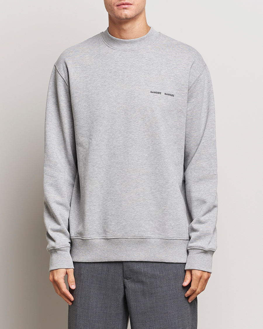 Men | Clothing | Samsøe Samsøe | Norsbro Crew Neck Sweatshirt Grey Melange