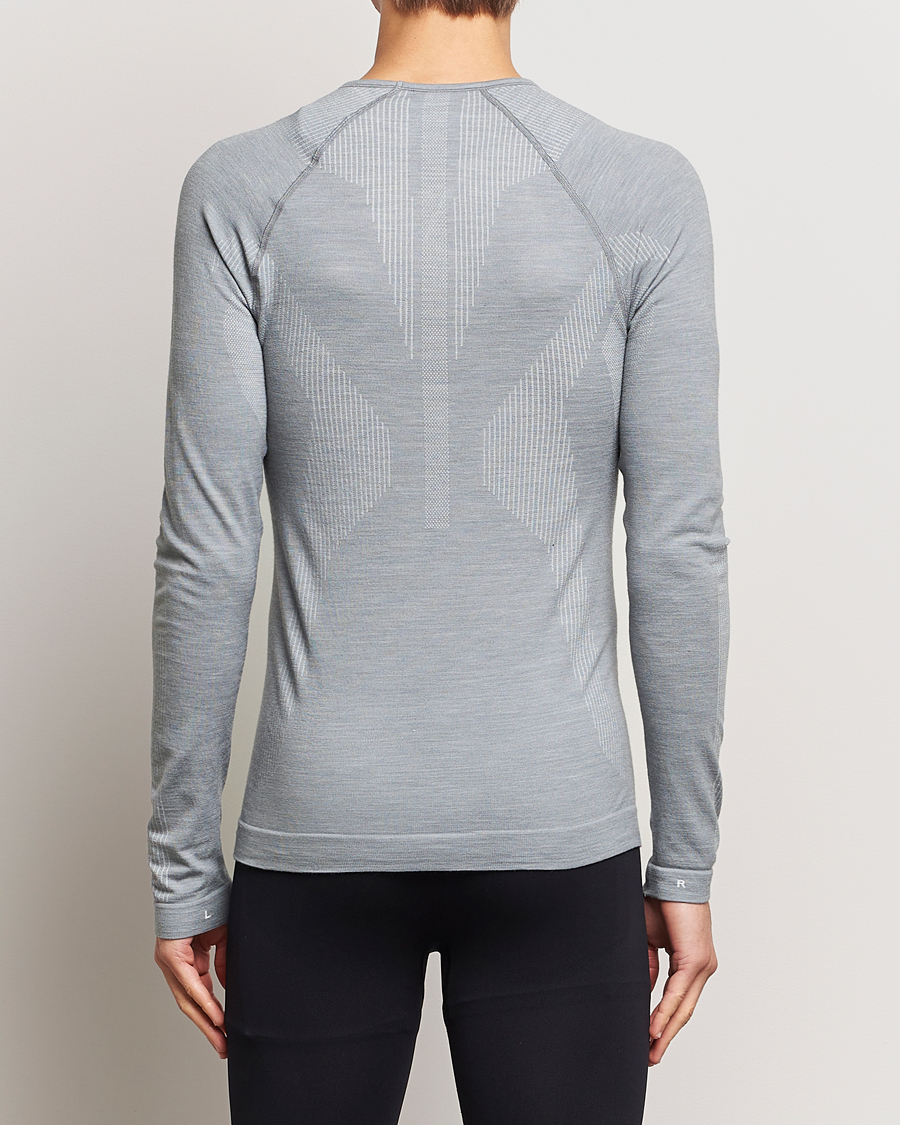 Homme | T-Shirts | Falke Sport | Falke Long Sleeve Wool Tech Shirt Grey Heather