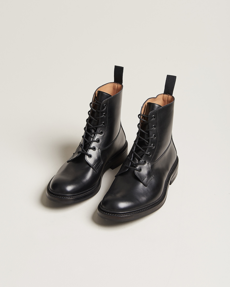 Men | Lace-up Boots | Tricker's | Burford Dainite Country Boots Black Calf