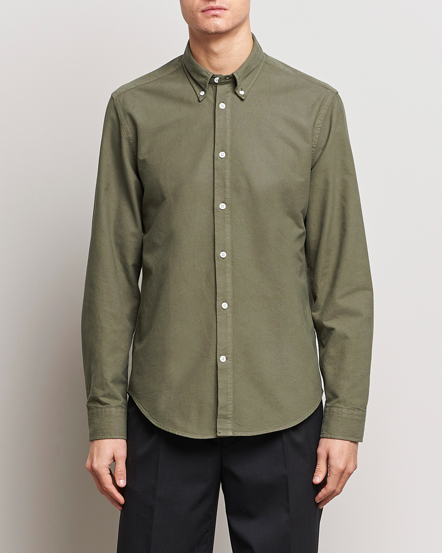 Men | Clothing | NN07 | Arne Button Down Oxford Shirt Dark Green