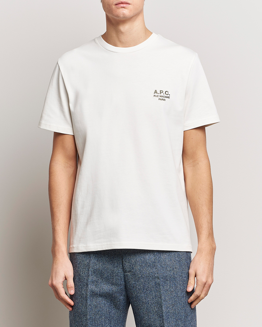 Men | Short Sleeve T-shirts | A.P.C. | Raymond T-Shirt Chalk