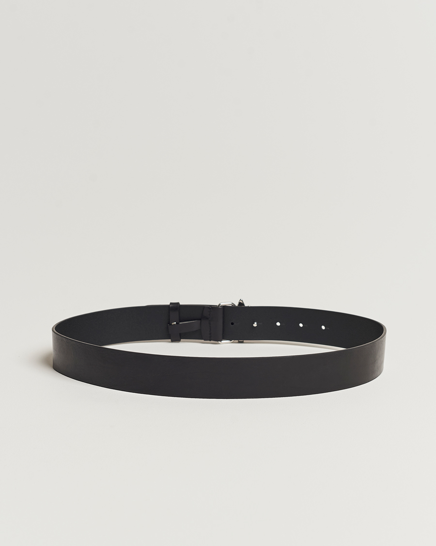 Men | Leather Belts | Dsquared2 | Leaf Plaque Belt Black