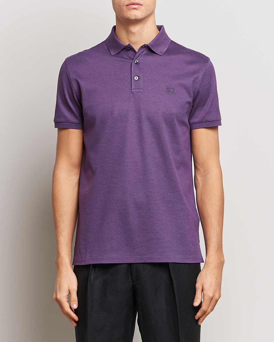 Men | Clothing | Ralph Lauren Purple Label | Mercerized Cotton Polo Purple Melange