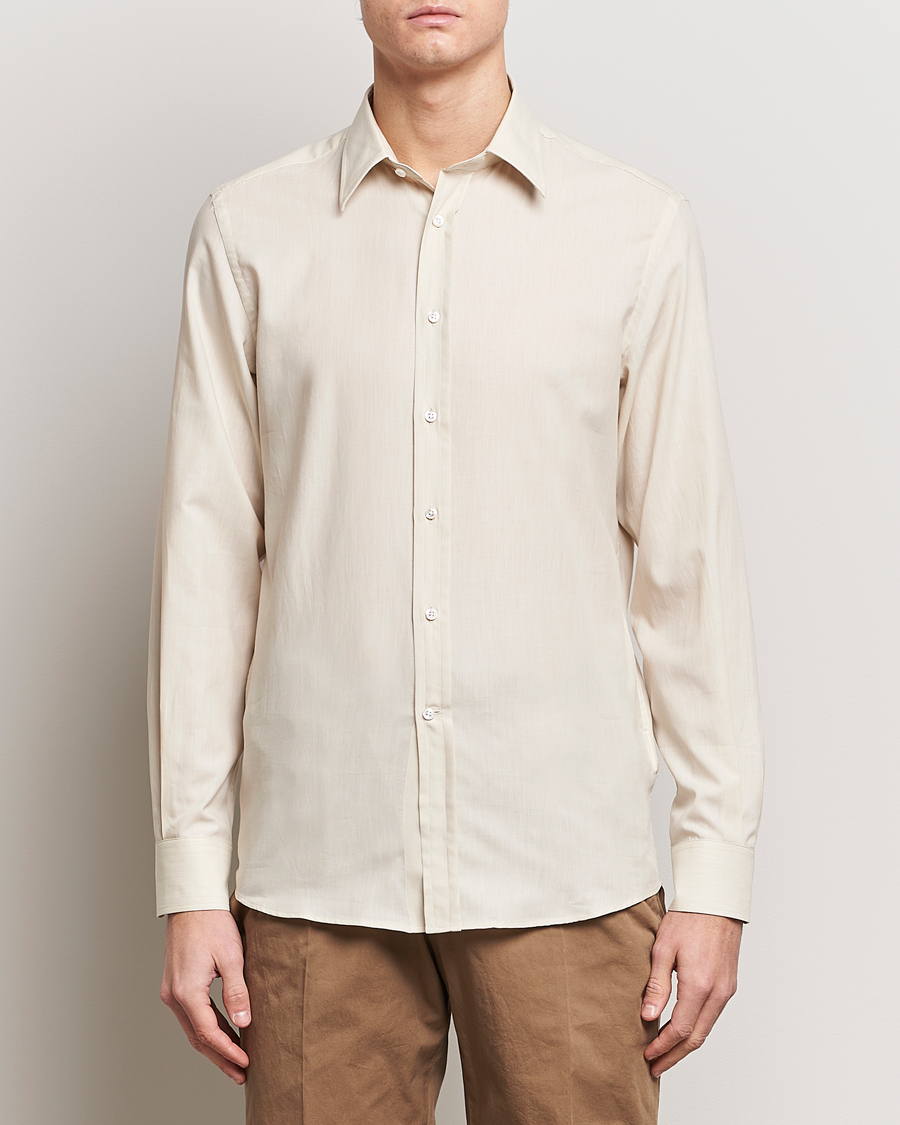 Men | Clothing | Ralph Lauren Purple Label | Soft Cotton Shirt Cream