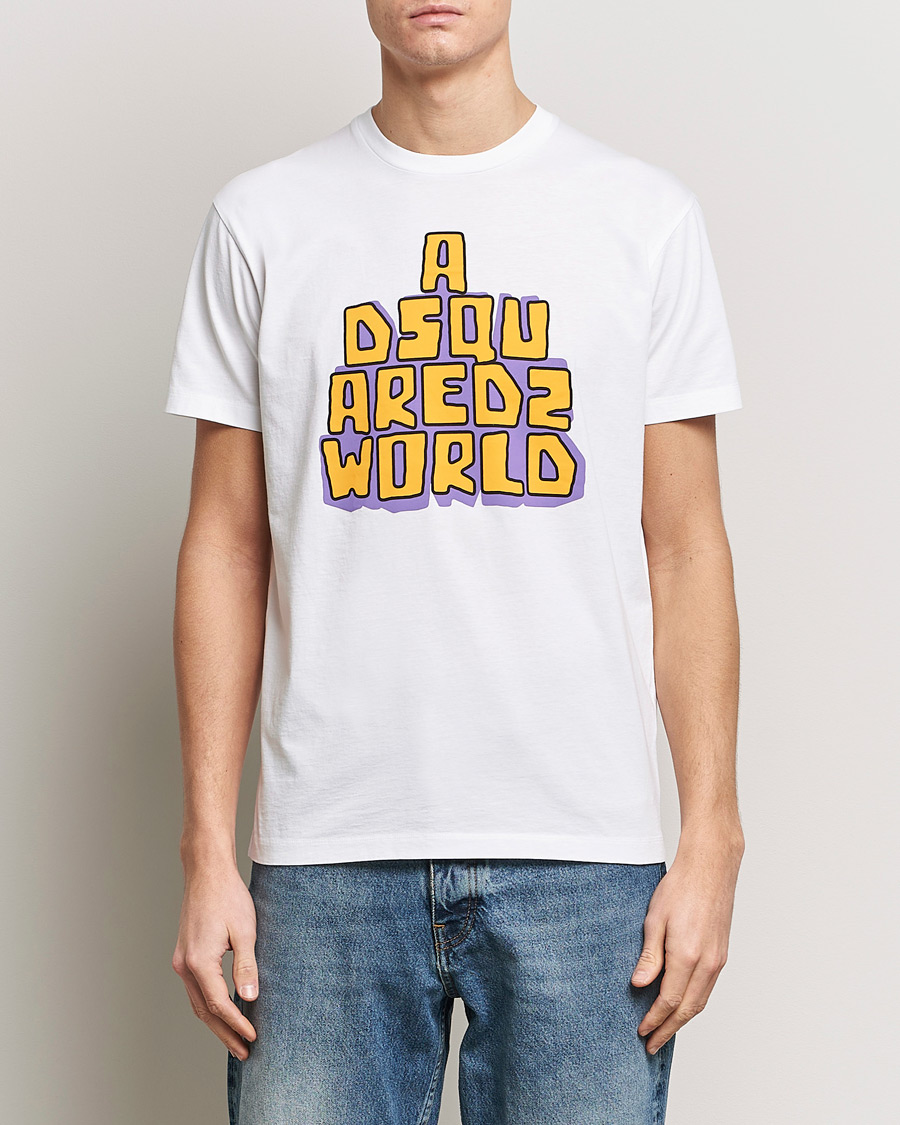Men | Clothing | Dsquared2 | Cool Fit Logo Crew Neck T-Shirt White