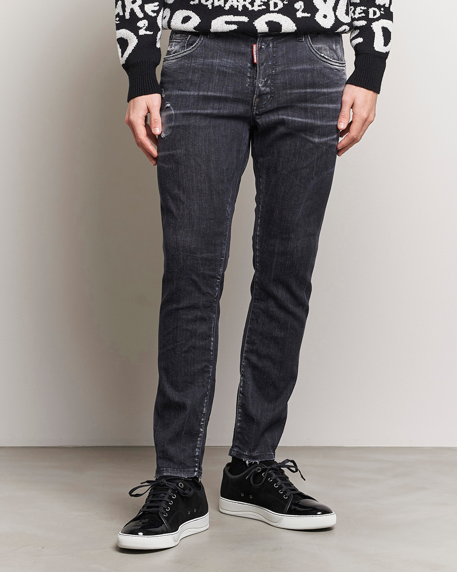 Men | Black jeans | Dsquared2 | Skater Jeans Washed Black