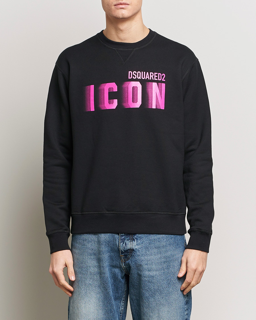 Homme | Dsquared2 | Dsquared2 | Cool Fit Icon Blur Crew Neck Sweatshirt Black