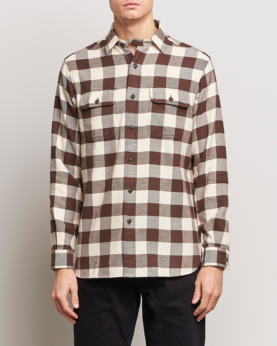 Men | Shirt Jackets | Polo Ralph Lauren | Ranch Checked Pocket Overshirt Cream/Brown