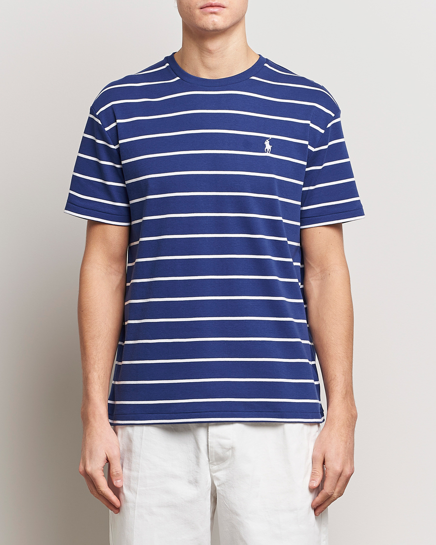 Men |  | Polo Ralph Lauren | Striped Crew Neck T-Shirt Blue/White