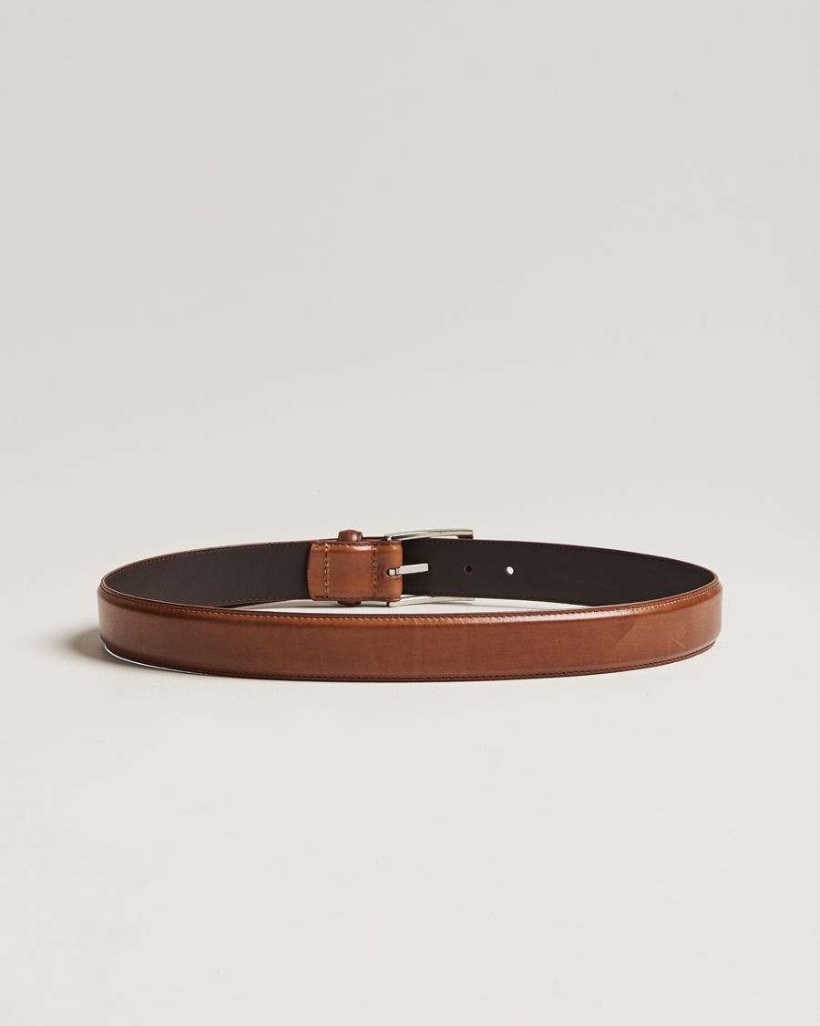 Men | Leather Belts | Loake 1880 | Philip Leather Belt Cedar