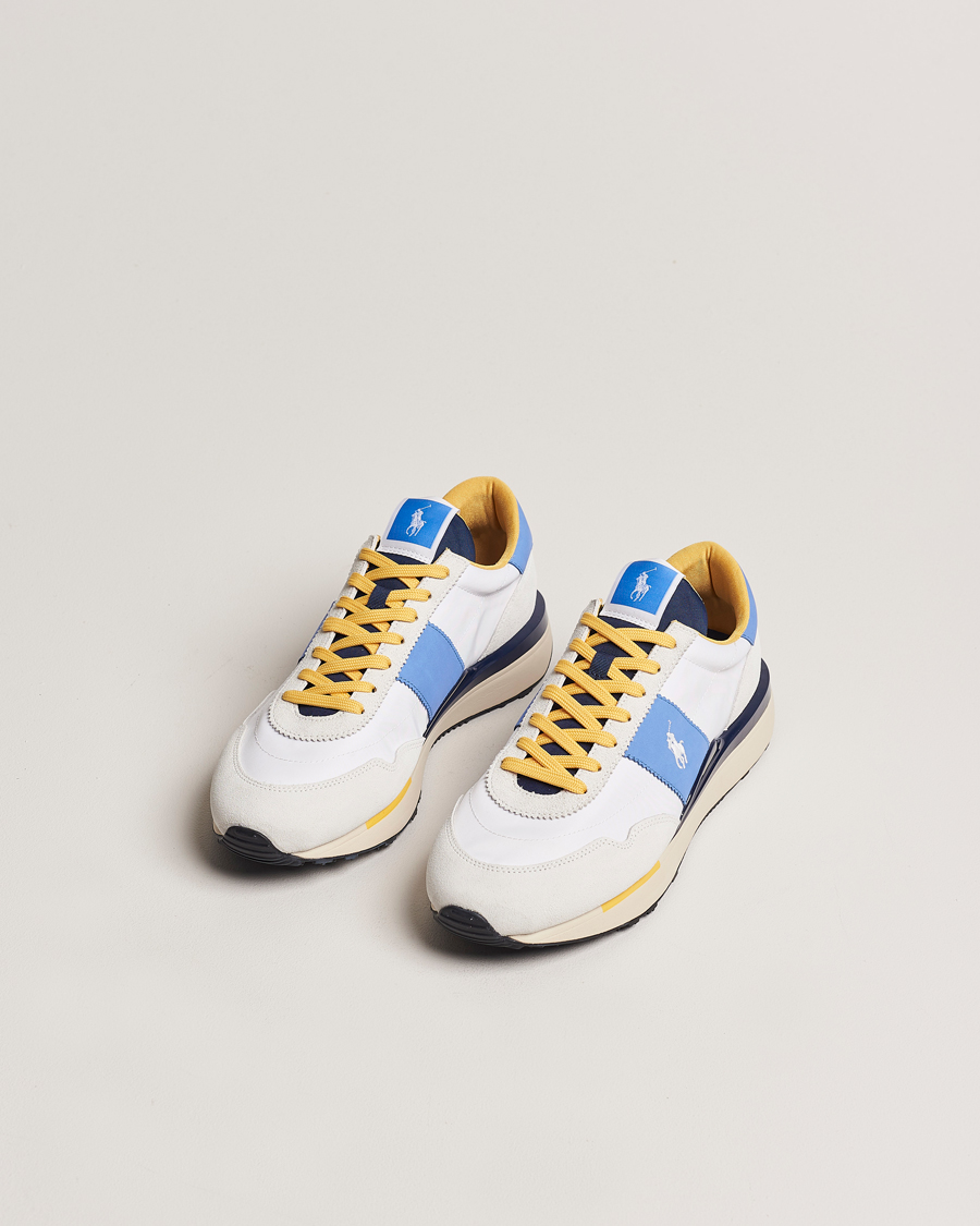 Men | Suede shoes | Polo Ralph Lauren | Train 89 Running Sneaker White/Blue/Yellow