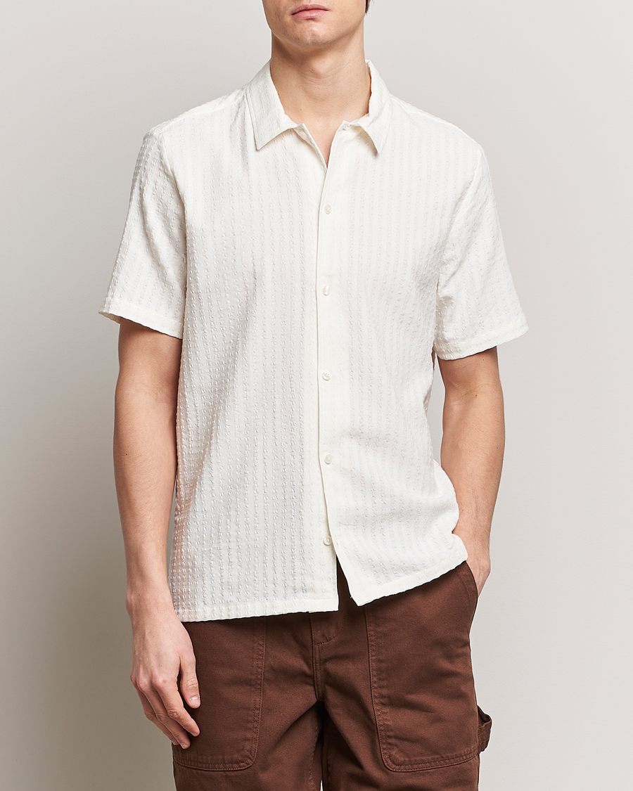 Men | Clothing | Samsøe Samsøe | Avan Structured Short Sleeve Shirt White