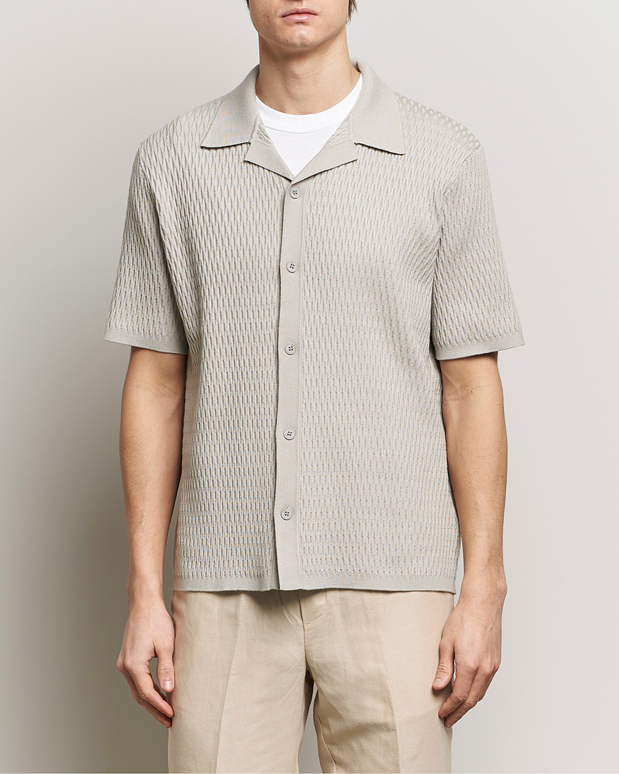 Men | Clothing | Samsøe Samsøe | Sagabin Resort Collar Short Sleeve Shirt Moonstruck
