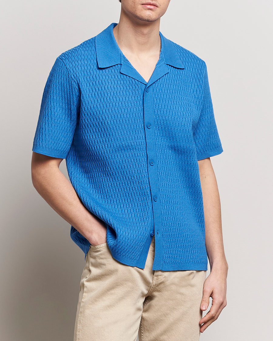 Men | Clothing | Samsøe Samsøe | Sagabin Resort Collar Short Sleeve Shirt Super Sonic
