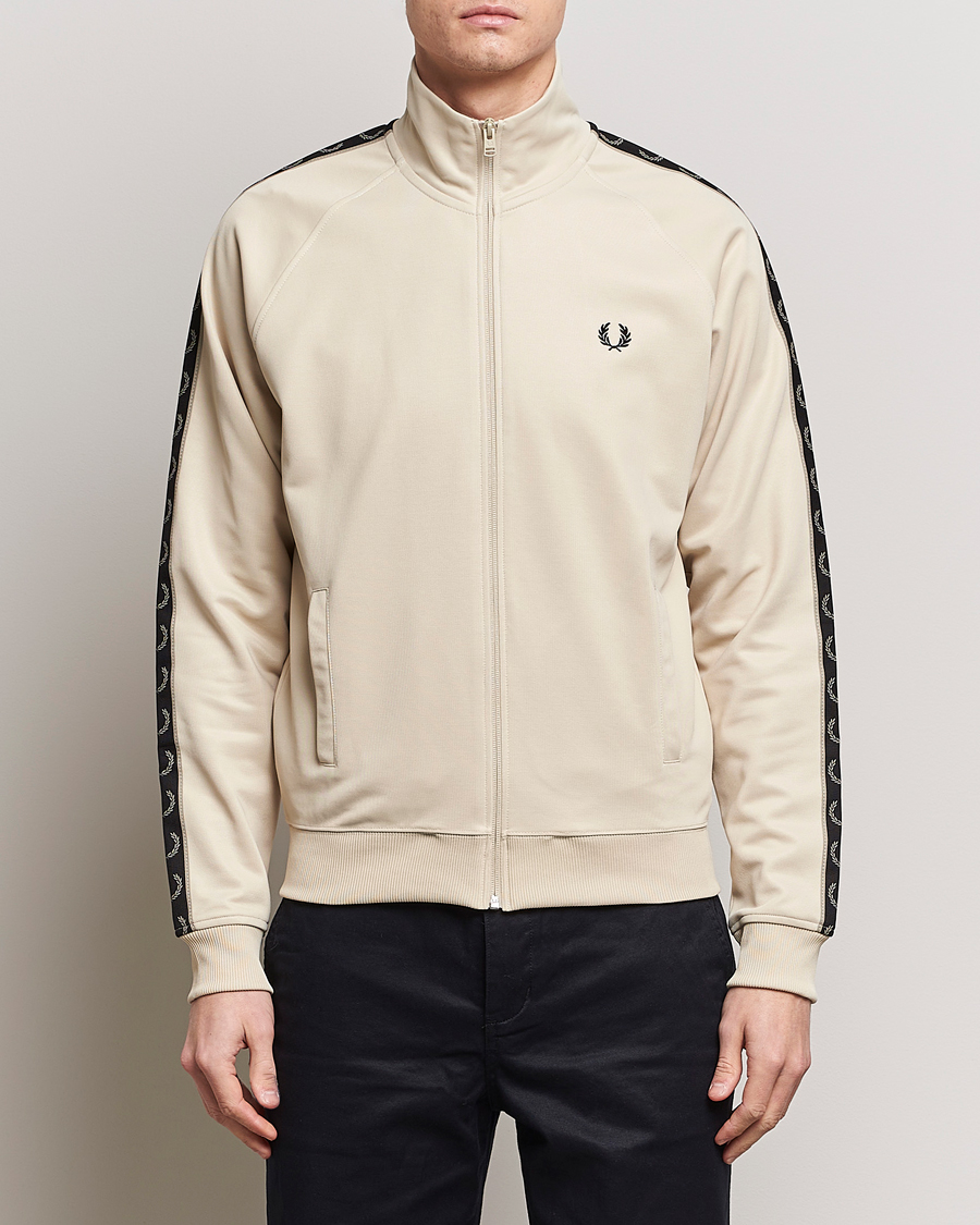 Men |  | Fred Perry | Taped Track Jacket Oatmeal