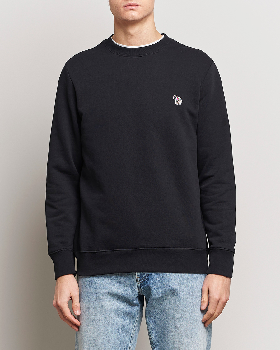 Men | Clothing | PS Paul Smith | Zebra Organic Cotton Sweatshirt Black