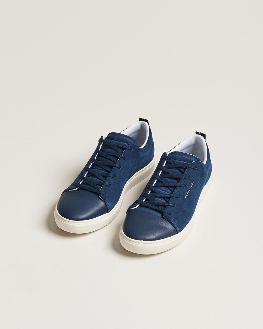 Men | Shoes | PS Paul Smith | Lee Cap Toe Suede Sneaker Navy