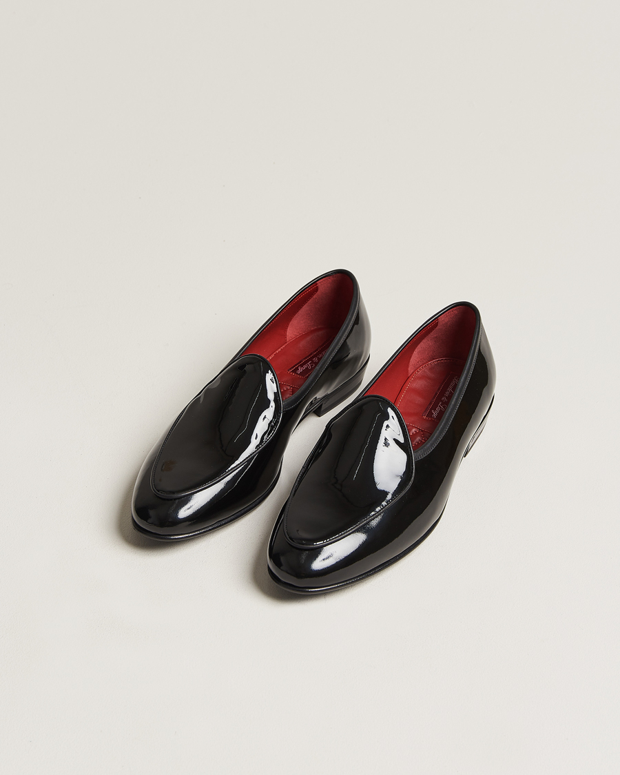 Men | Shoes | Baudoin & Lange | Sagan Patent Loafers Black Calf