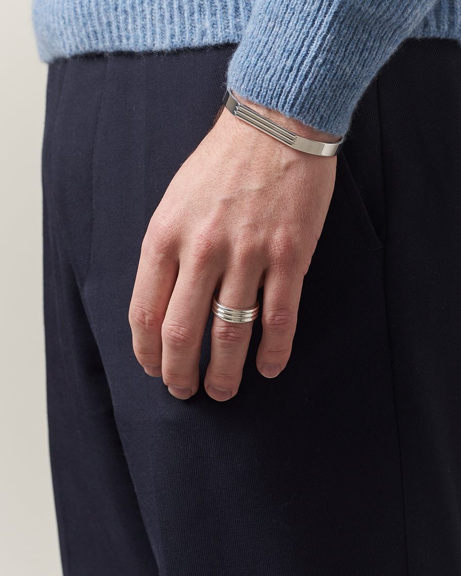 Homme | Luxury Brands | LE GRAMME | Godron Ring Sterling Silver 9g