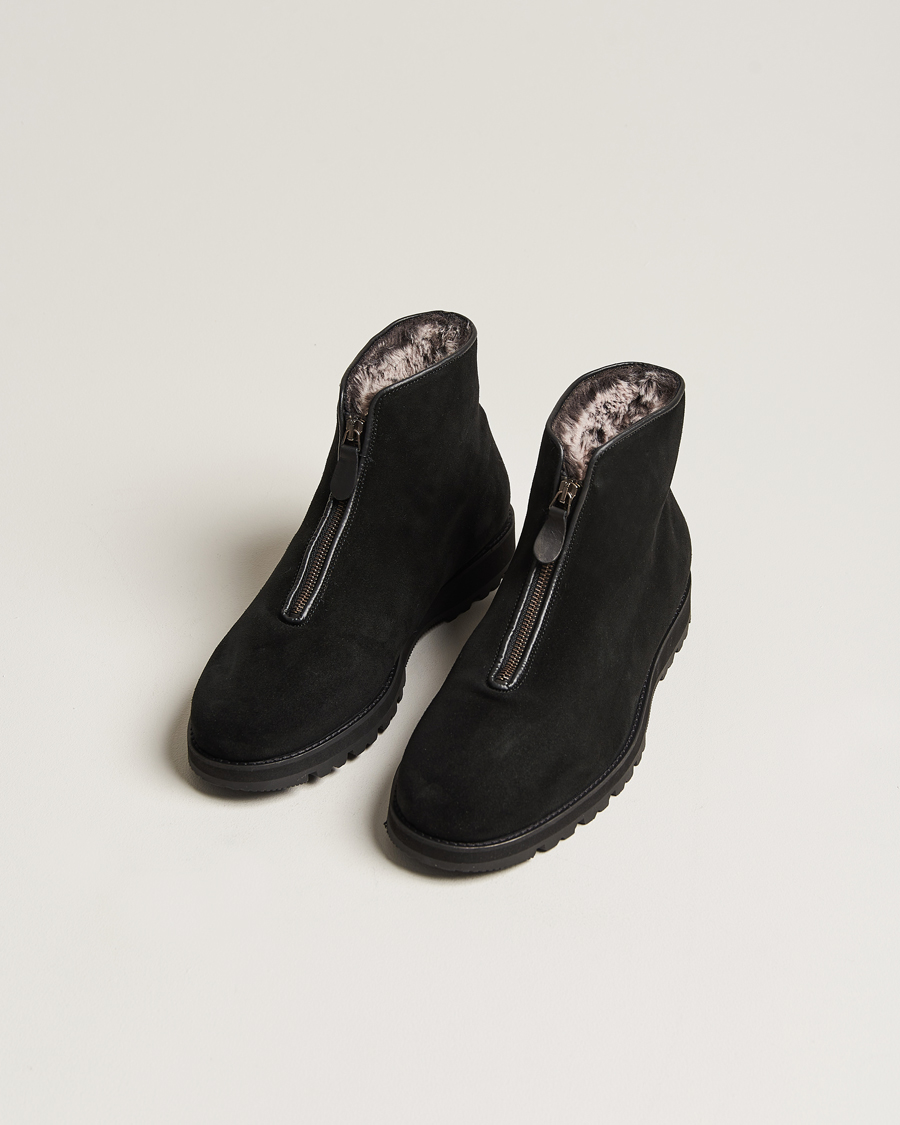 Men | Shoes | Myrqvist | Funäs Boot Black Suede