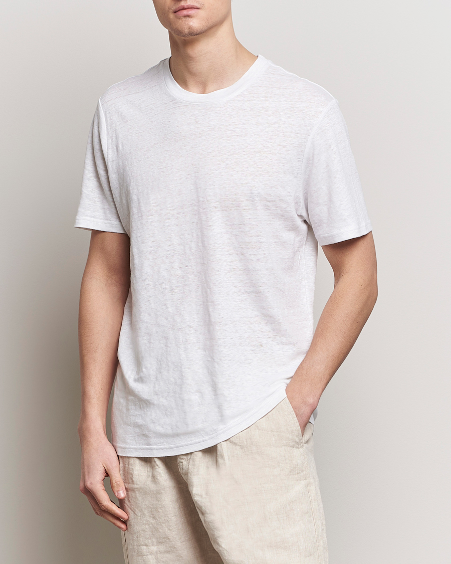 Homme | Nouvelles Marques | KnowledgeCotton Apparel | Organic Linen T-Shirt Bright White