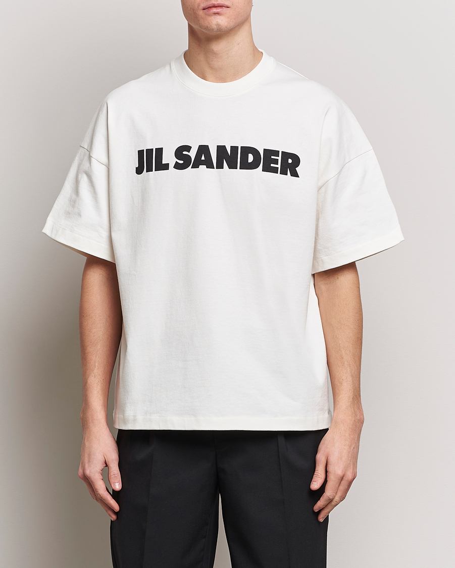 Men | T-Shirts | Jil Sander | Round Collar Logo T-Shirt White