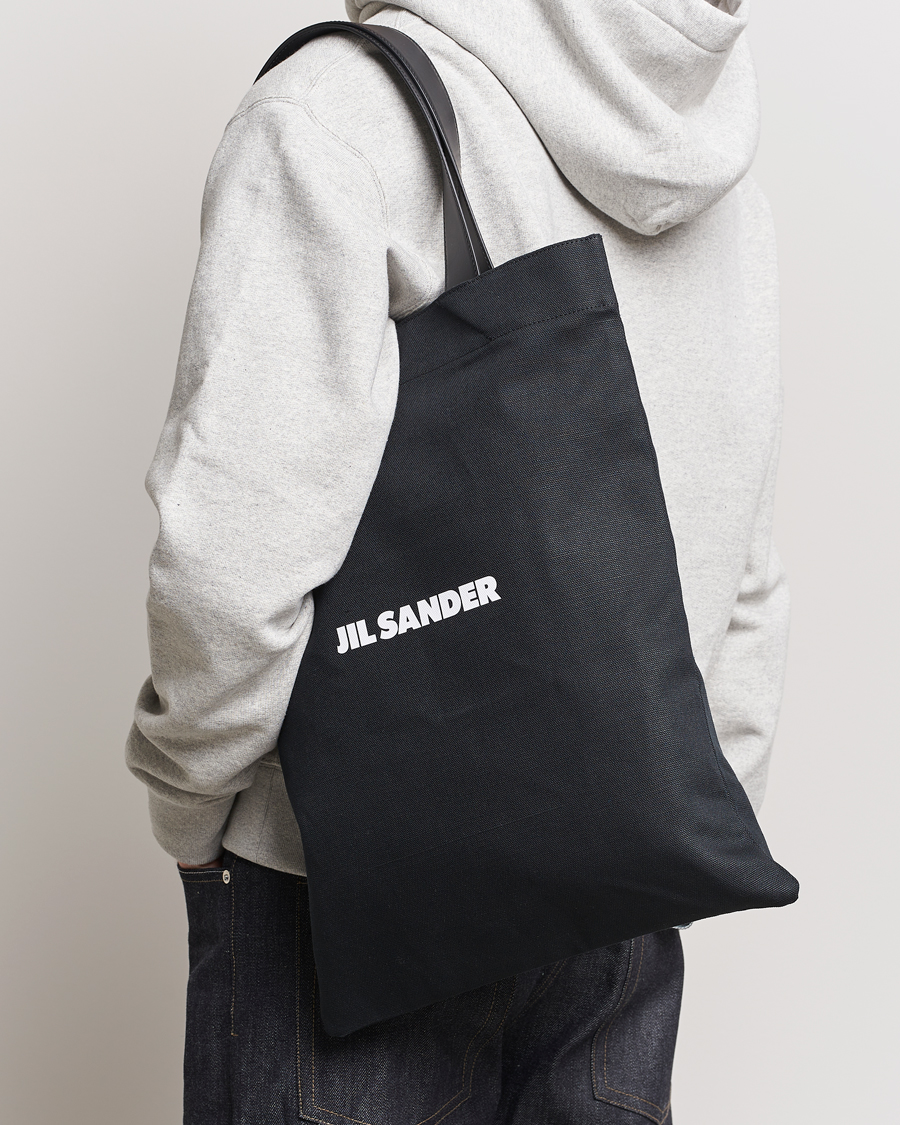 Men | Bags | Jil Sander | Canvas Logo Totebag Black