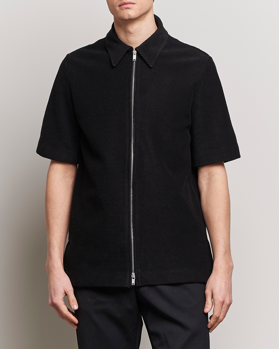 Men | Clothing | Jil Sander | Full Zip Camp Shirt Black