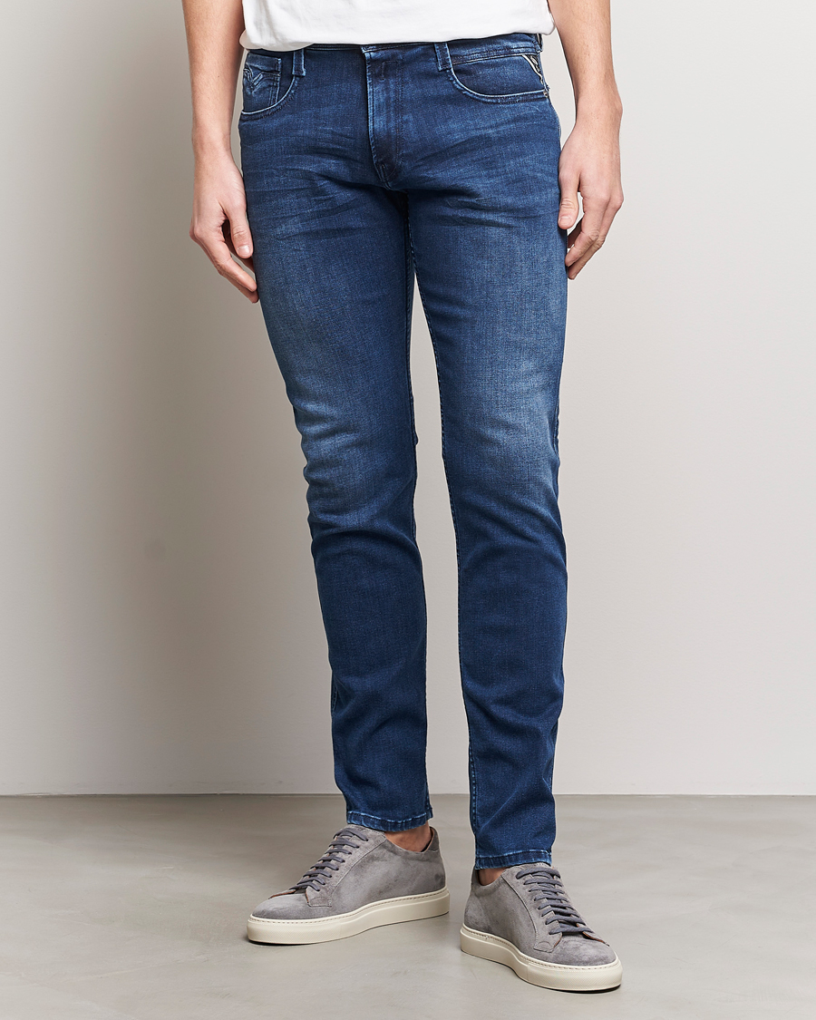 Men | Clothing | Replay | Anbass Powerstretch Jeans Medium Blue