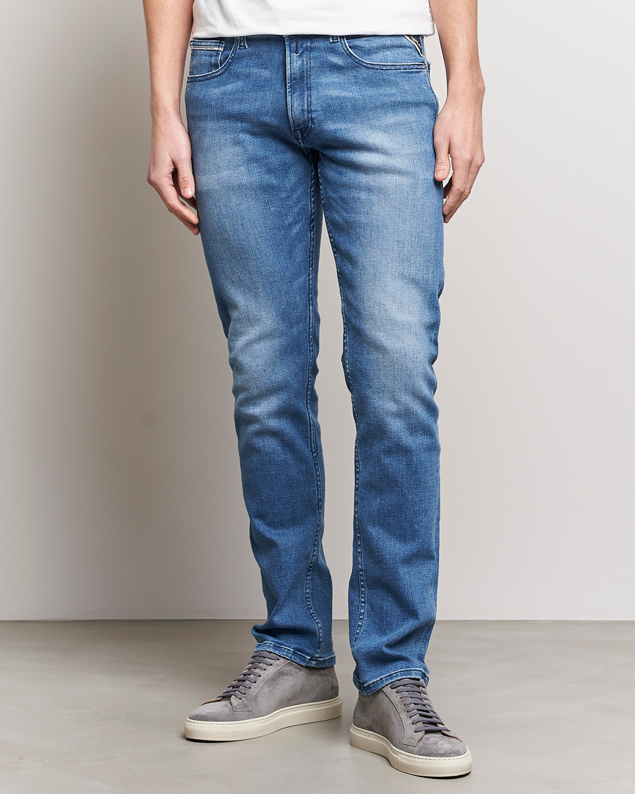 Herr | Kläder | Replay | Grover Straight Fit Powerstretch Jeans Medium Blue