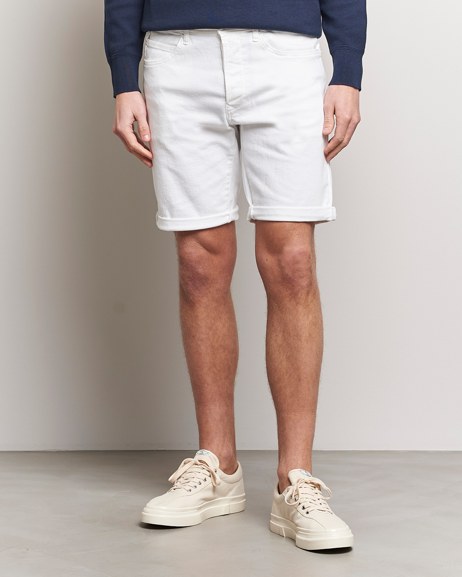 Men | Clothing | Replay | RBJ901 Super Stretch Denim Shorts White