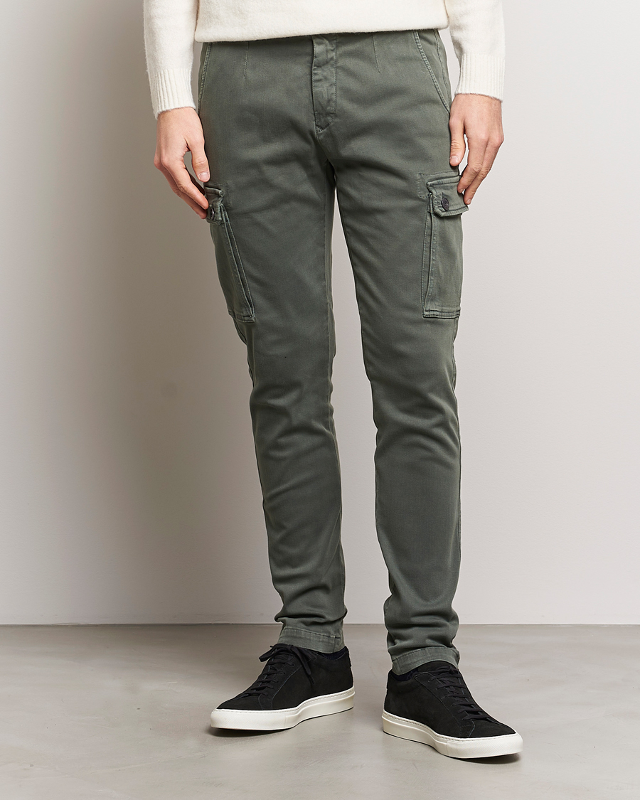 Men | Clothing | Replay | Anbass Hyperflex X-Lite Cargo Pants Dark Green