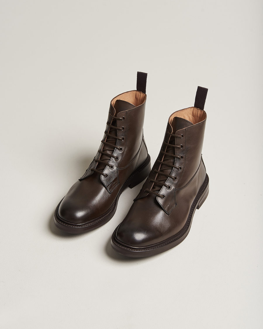 Men | Lace-up Boots | Tricker's | Burford Dainite Country Boots Espresso