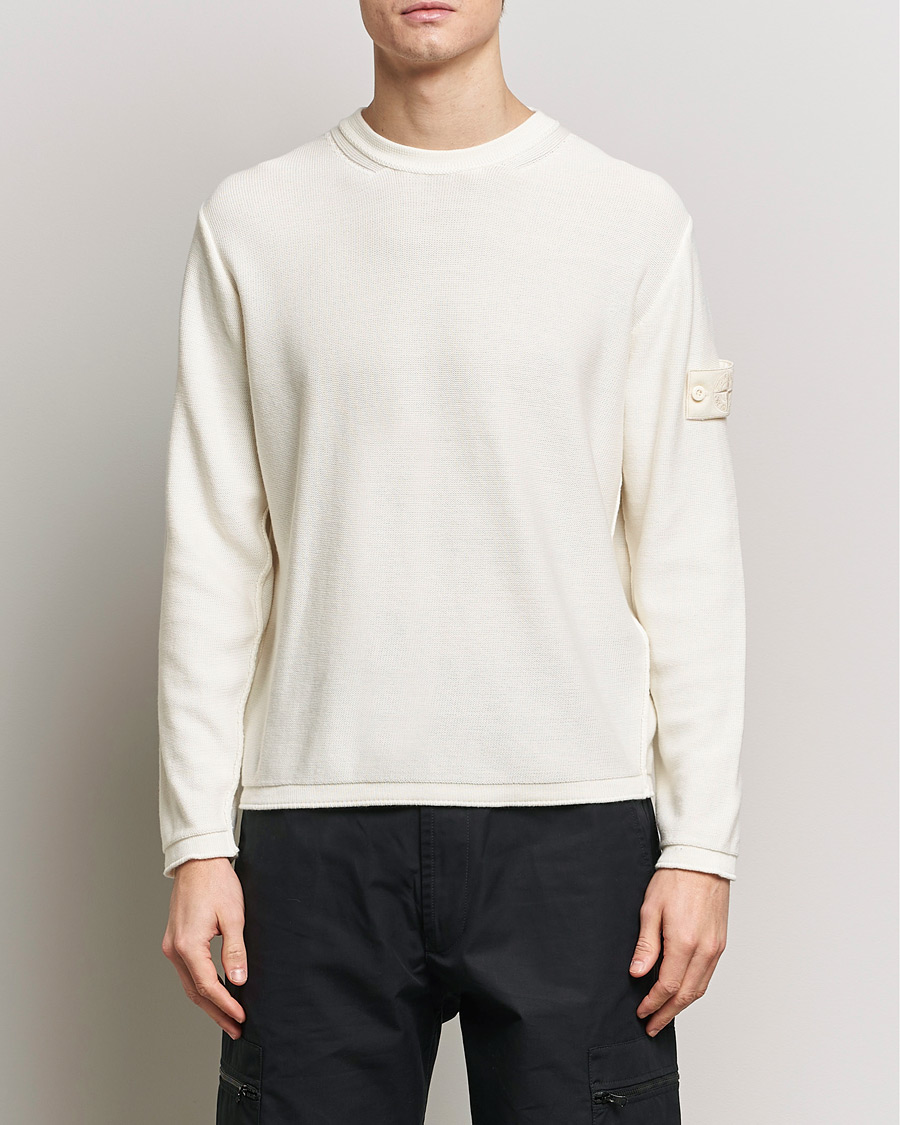 Homme | Stone Island | Stone Island | Ghost Knitted Cotton/Cashmere Sweater Natural Beige