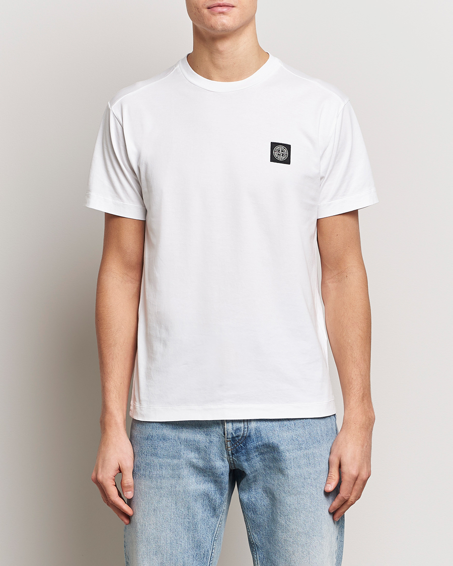 Men | Stone Island | Stone Island | Garment Dyed Cotton Jersey T-Shirt White