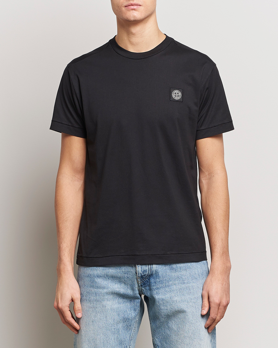 Men |  | Stone Island | Garment Dyed Cotton Jersey T-Shirt Black