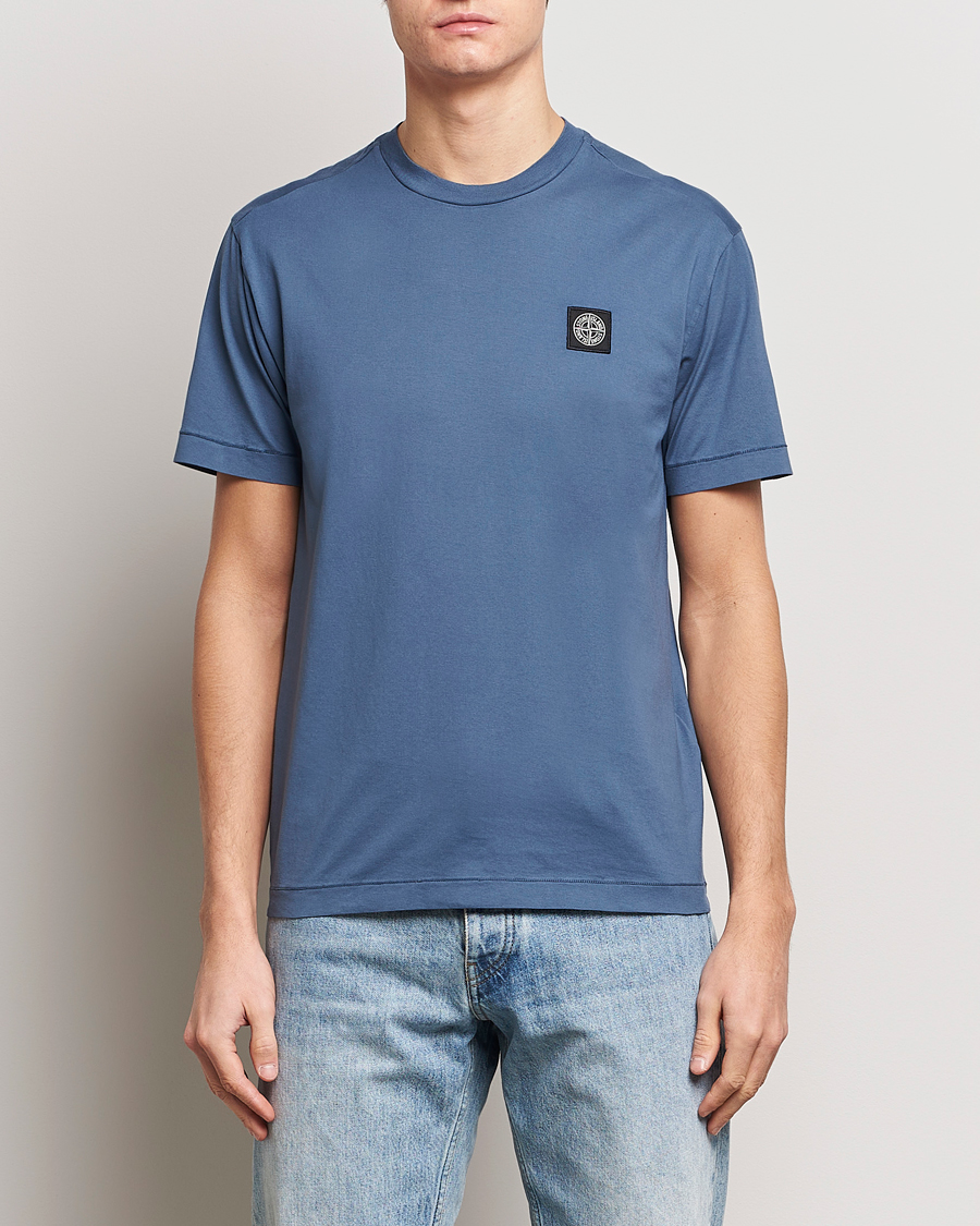 Homme | Stone Island | Stone Island | Garment Dyed Cotton Jersey T-Shirt Dark Blue