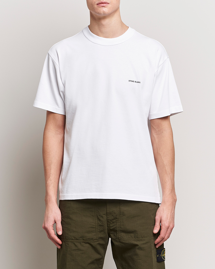 Homme | Stone Island | Stone Island | Cotton Jersey Small Logo T-Shirt White